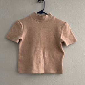Zara crop mock neck sweater top size medium